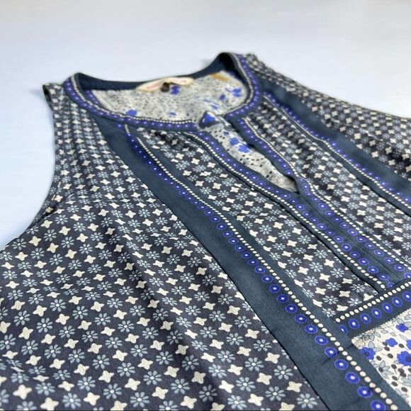 REBECCA TAYLOR Size 10 Silk Dress Floral Spring Summer Fit Flare - Picture 9 of 14